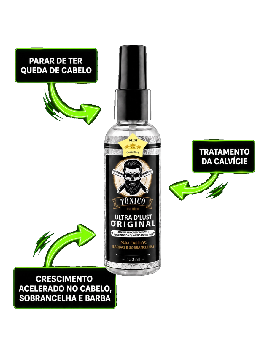 Frasco do tônico Ultra D'Lust Original de 120 ml